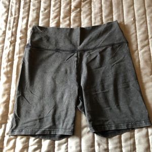 Never worn grey Aerie acid wash biker shorts